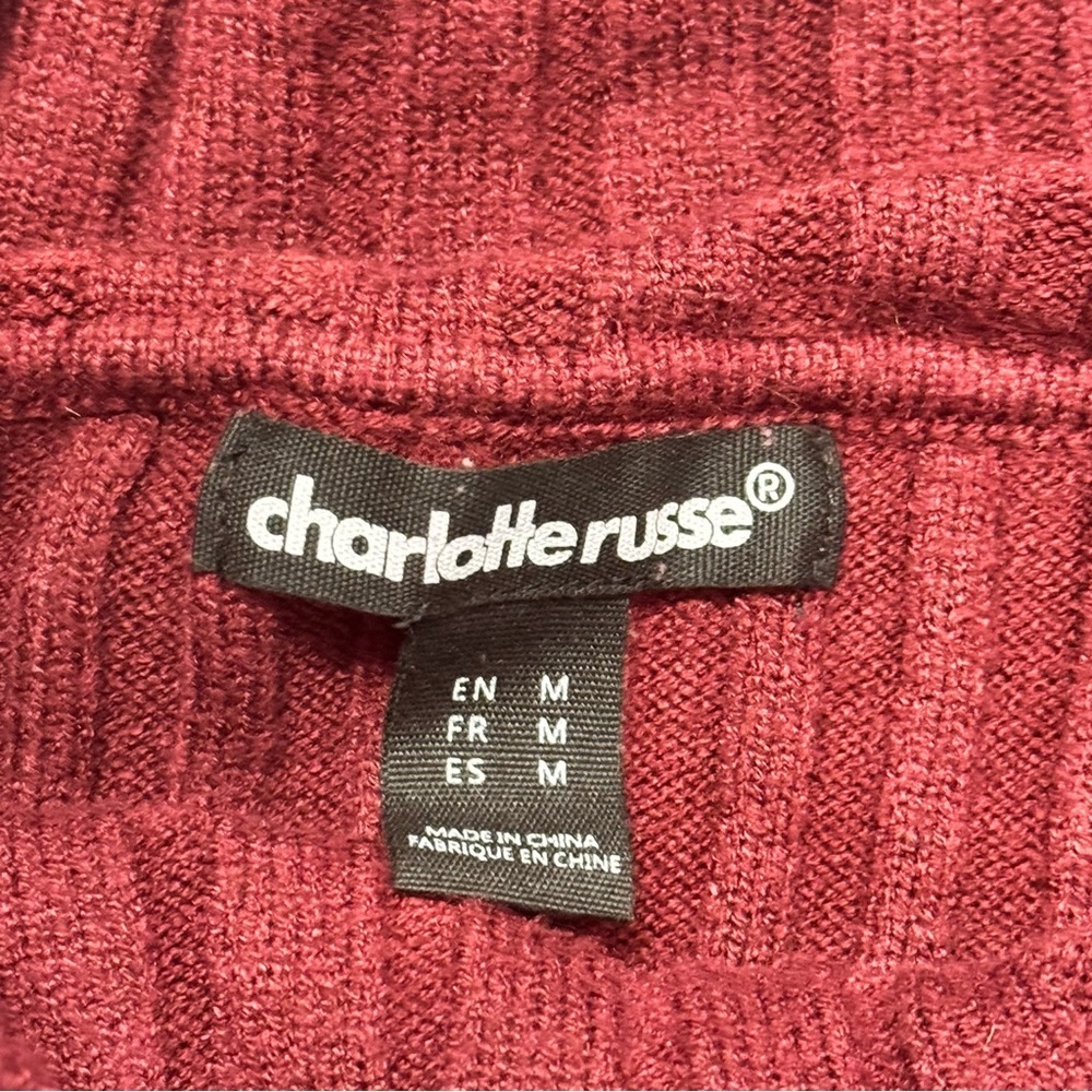 Charlotte Russe Maroon Knit Sweater - Picture 5 of 6